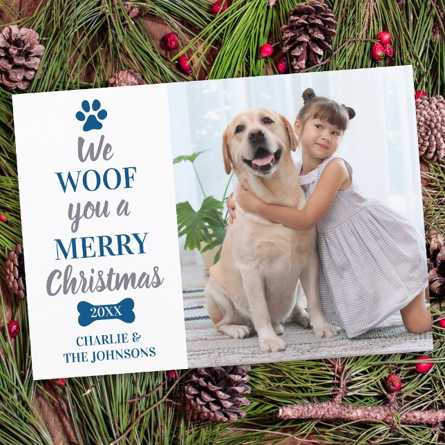 Custom Haustier Foto Frohe Weihnachten vom Hund (Von Creator hochgeladen)