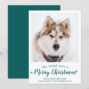Custom Haustier Foto Frohe Weihnachten vom Hund