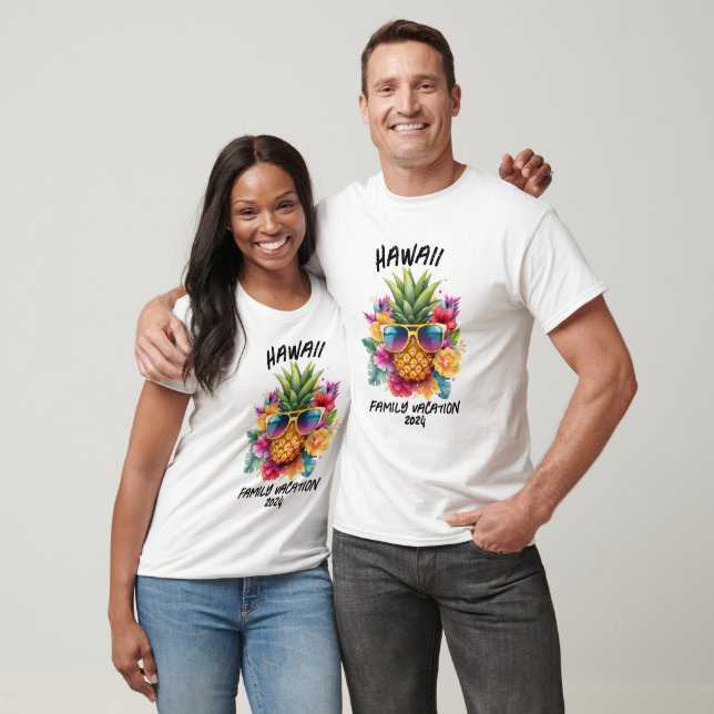 Custom Hawaii Family Vacation Matching Group T-Shirt (Unisex)