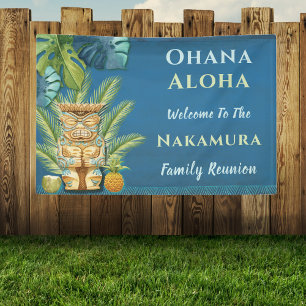 Custom Hawaiian Aloha Luau Family Wiedersehen Banner