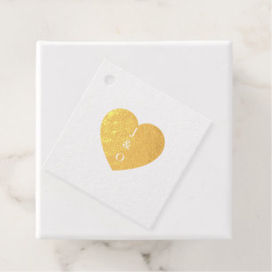 Custom Heart Couple Monogram Wedding Geschenkanhänger