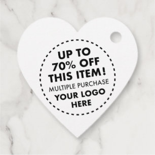 Custom Heart Fevor Tags 70% OFF Bulk Buy Rabatt Geschenkanhänger