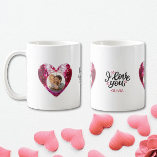 Custom Heart Foto Valentine's Day Tasse
