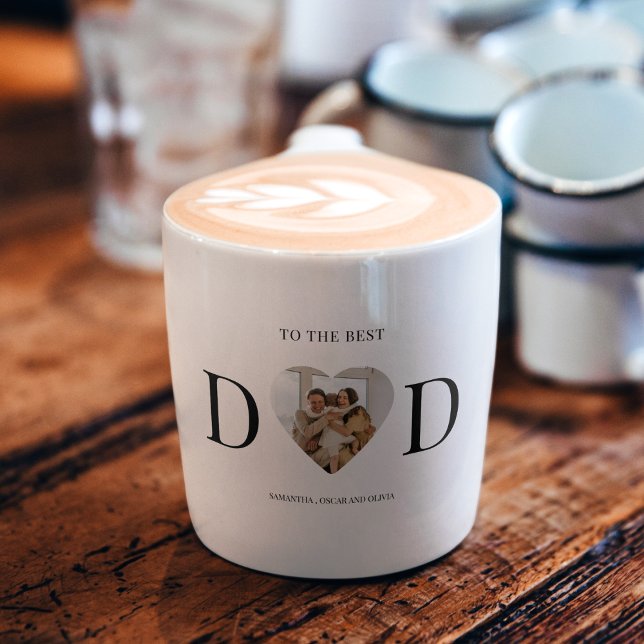 Custom Heart Foto Vater | Bester Vater je Espressotasse (Von Creator hochgeladen)