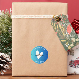 Custom Heart Handmade Danke Stickers