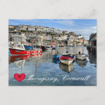 Custom Heart Mevagissey Fish Landing Quay Cornwall