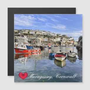 Custom Heart Mevagissey Fish Landing Quay Cornwall Magnetkarte