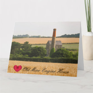 Custom Heart Old Mine Engine House Cornwall Foto Karte