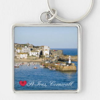 Custom Heart St Ives Harbour Pier Cornwall Foto Schlüsselanhänger