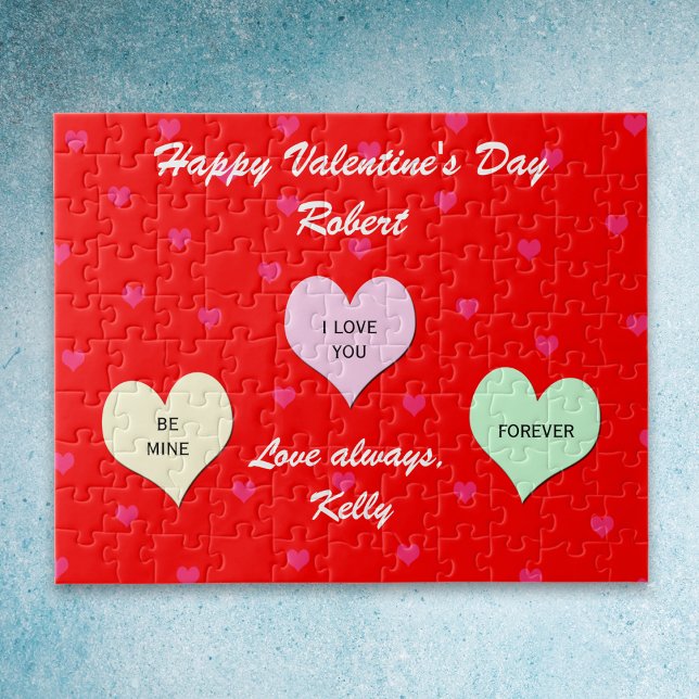 Custom Heart Valentine Jigsaw Puzzle Geschenk in T (Von Creator hochgeladen)