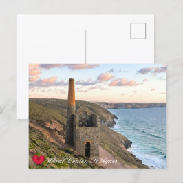 Custom Heart Wheart Coates St Agnes Cornwall Foto Feiertagspostkarte