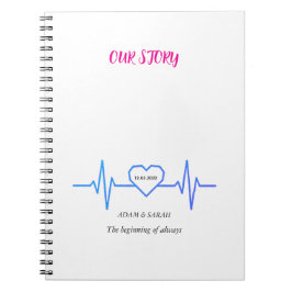 Custom Heartbeat Photo Notebook - Personalized Dat Notizblock