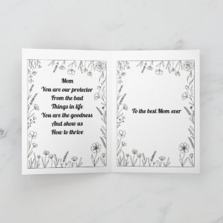 Custom Heartfelt Mother's Day Poem Card. Karte