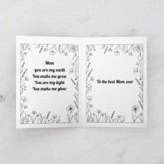 Custom Heartfelt Mother's Day Poem Card Karte