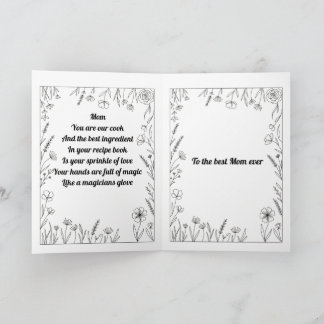 Custom Heartfelt Mother's Day Poem Card. Karte
