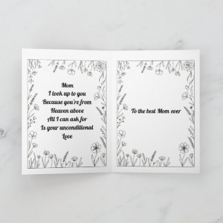 Custom Heartfelt Mother's Day Poem Card Karte
