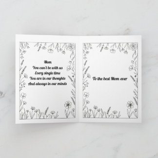 Custom Heartfelt Mother's Day Poem Card. Karte