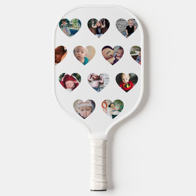 Custom HEARTS Foto Gallery Pickleball Paddel Pickleball Schläger (Vorderseite)