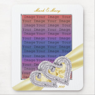 Custom Hearts Lemon Ribbon Maus Pad Mousepad