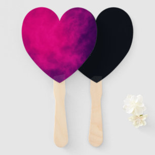 Custom Heftpaddel Fan - Neon Pink & Black Fächer
