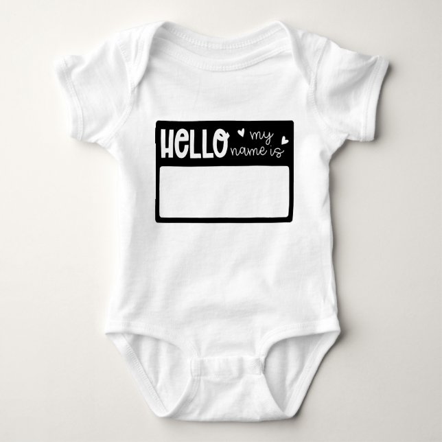 Custom Hello Mein Name Baby Strampler (Vorderseite)