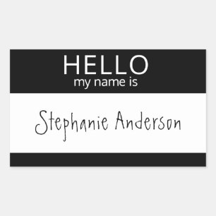 Custom HELLO Mein Name ist Aufkleber Abzeichen