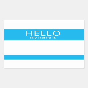 Custom HELLO Mein Name ist Aufkleber Abzeichen Bla