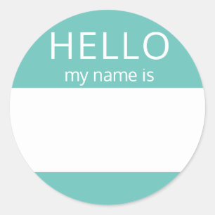 Custom HELLO Mein Name ist Aufkleber Abzeichen Lee