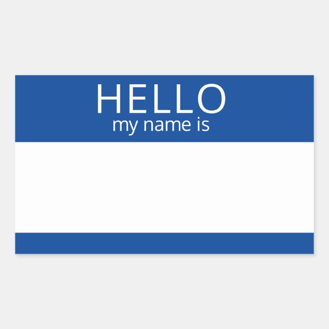 Custom HELLO Mein Name ist Aufkleber Abzeichen Lee (Vorderseite)