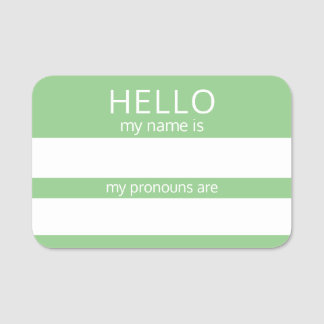 Custom HELLO Mein Name Pronouns ist Abzeichen Namensschild