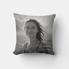 Custom Her Portrait – Simple Photo Gift for Her Kissen