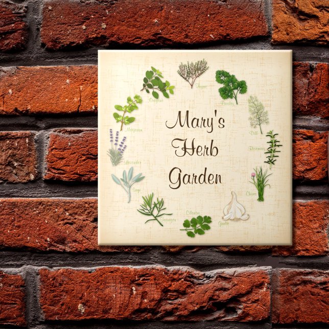 Custom Herd Garden Tile Fliese (Custom Herb Garden Tile
Decor for your special garden! Fragrant, flavorful herbs and spices.)