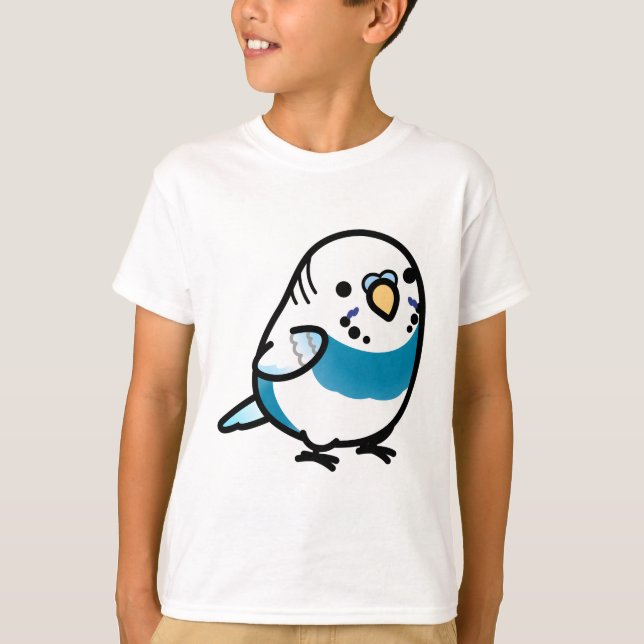 CUSTOM Herr Blue the Chubby Budgie T-Shirt (Vorderseite)