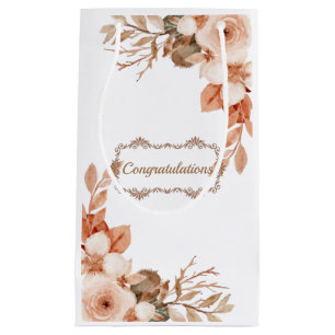 Custom Herzlichen Glückwunsch Aquarell Rose Hochze Kleine Geschenktüte