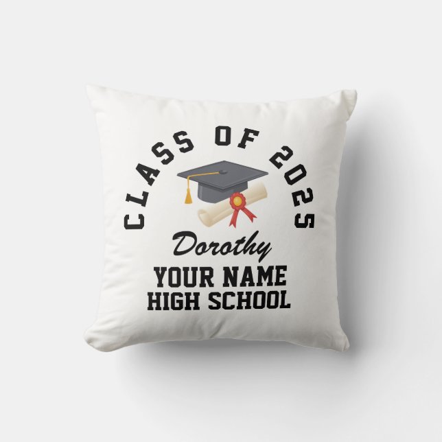 Custom High School Abschlussfeier Kissen (Vorderseite)