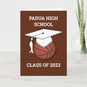 Custom High School and Year, 2023 Abschluss Brown Karte