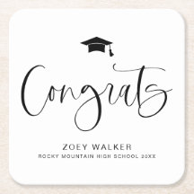 Custom High School Or College Graduation Napkin