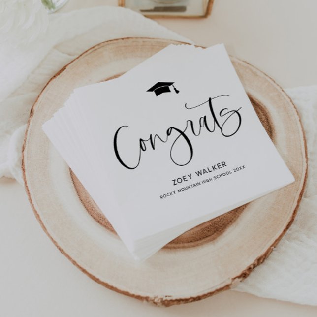Custom High School Or College Graduation Napkin Serviette (Von Creator hochgeladen)