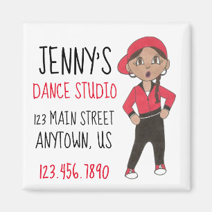 Custom Hip Hop Dance Studio School Hiphop Dancer Magnet