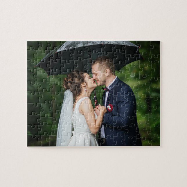 CUSTOM Hochzeit Foto Jubiläum Geschenk Puzzle (Horizontal)