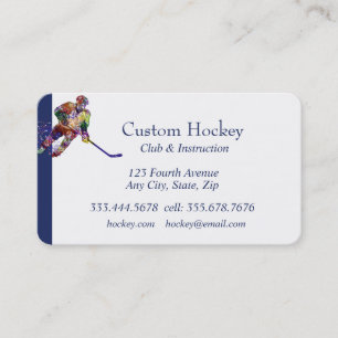 Custom Hockey Club Instructor Business Card Visitenkarte