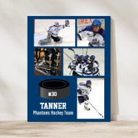 Custom Hockey Foto Collage Team Ihren Text benenne