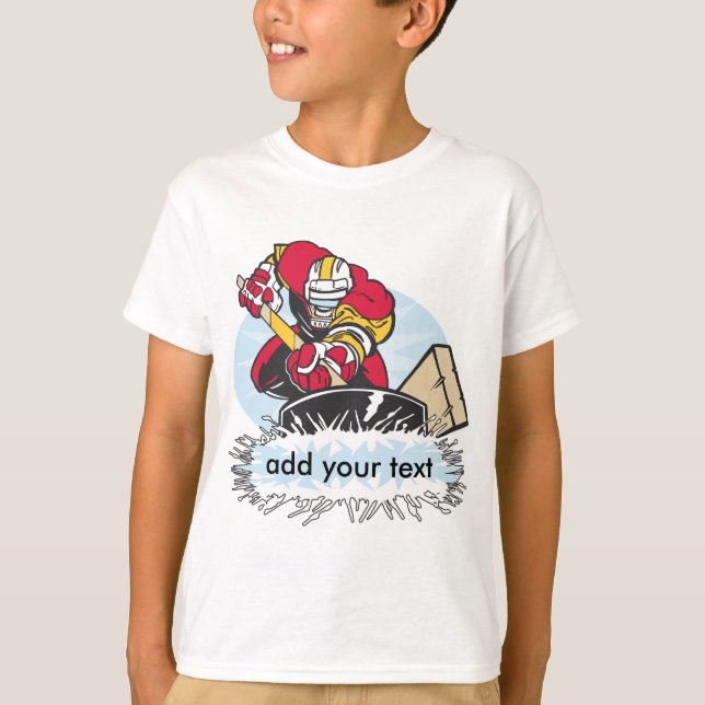 Custom Hockey Player T-Shirt (Vorderseite)