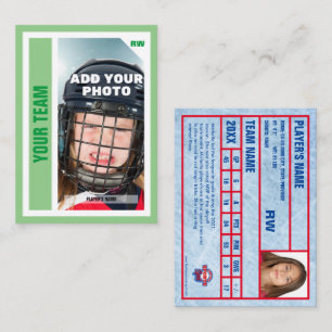Custom Hockey Trading Card - Sage - Fügen Sie Ihre Telefonnummerkarte