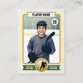 Custom Hockey Trading Card, Vintag Player Card Telefonnummerkarte