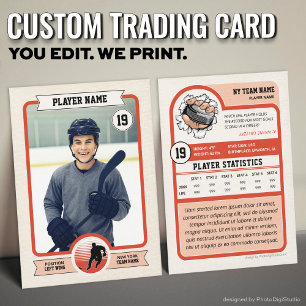 Custom Hockey Trading Card, Vintag Player Card Telefonnummerkarte