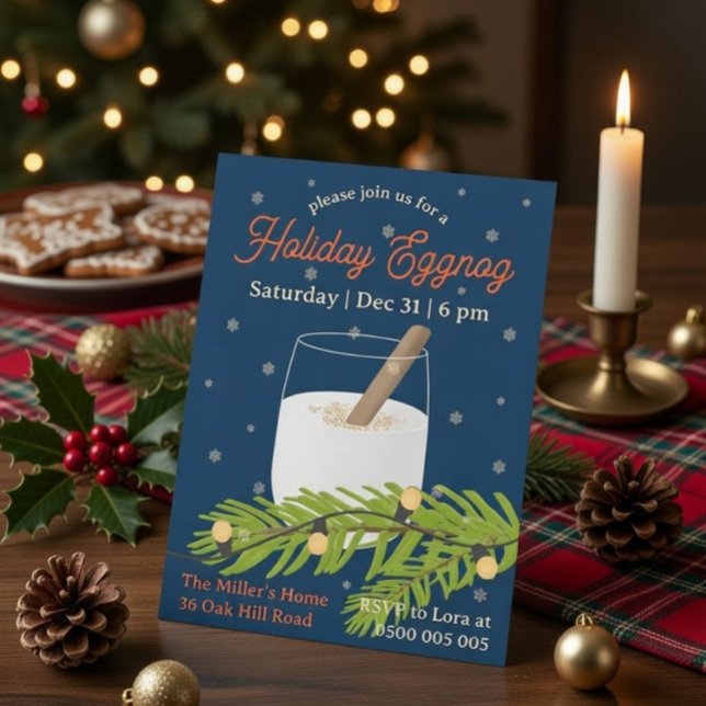Custom Holiday Eggnog Party Einladung (Von Creator hochgeladen)