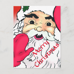Custom Holiday schwingende Weihnachtsmann Feiertagspostkarte