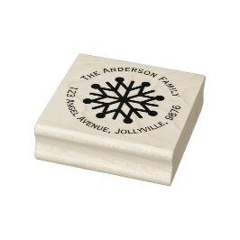 Custom Holiday Snowflake Address Gummistempel