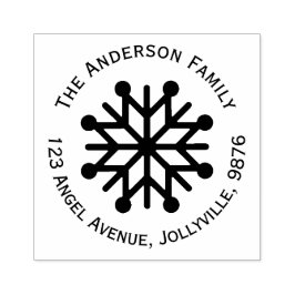 Custom Holiday Snowflake Address Gummistempel